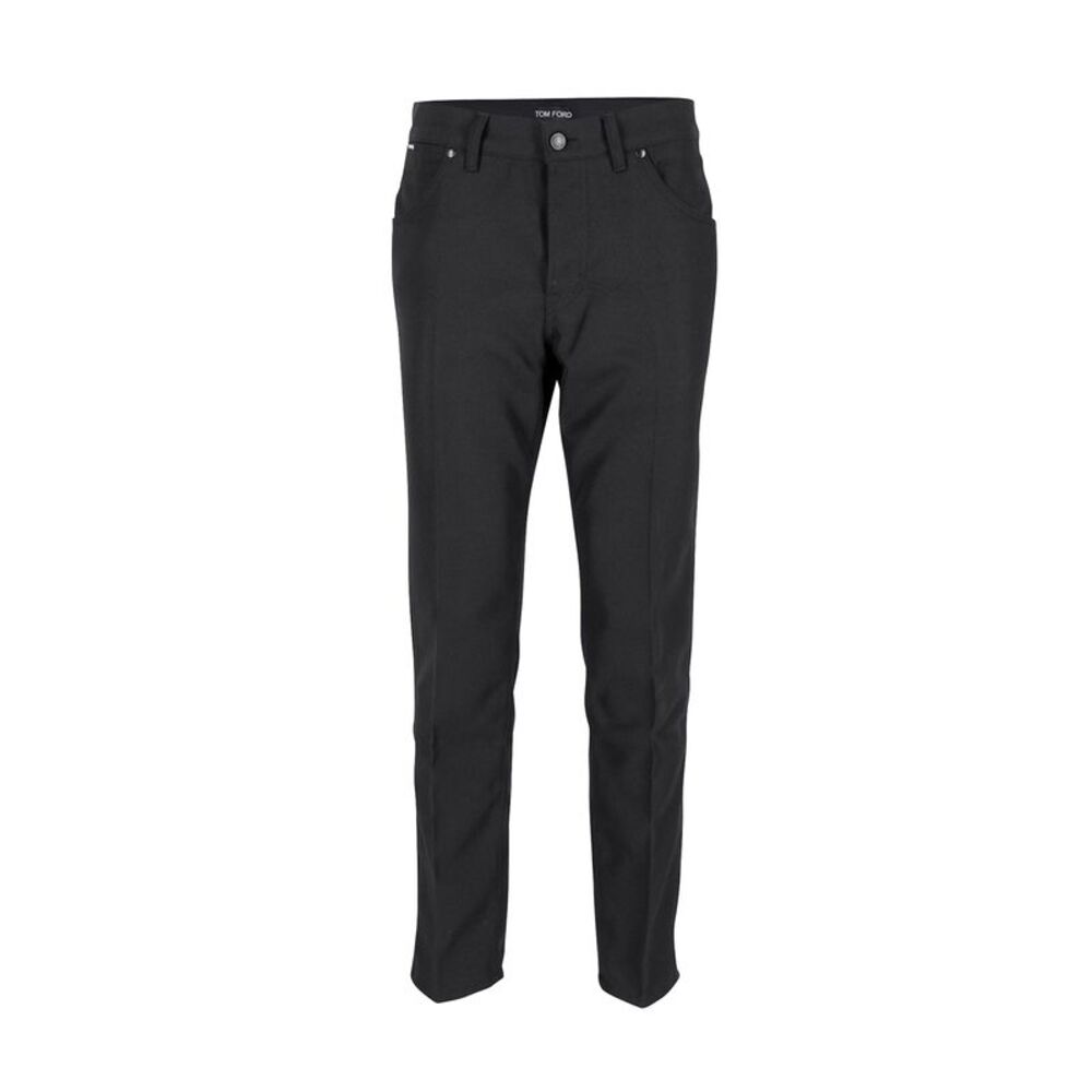 ITEM IS SOLD!!! Tom Ford Slim Fit Tech Trousers in Black Cotton Twill
